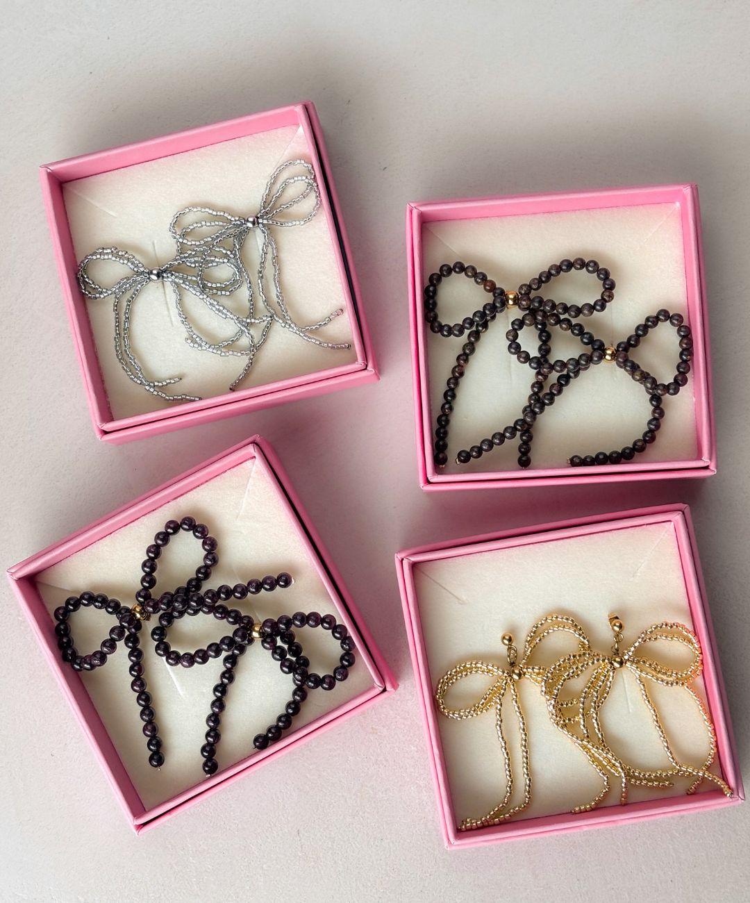 Bows of Joy Earrings Burgundy