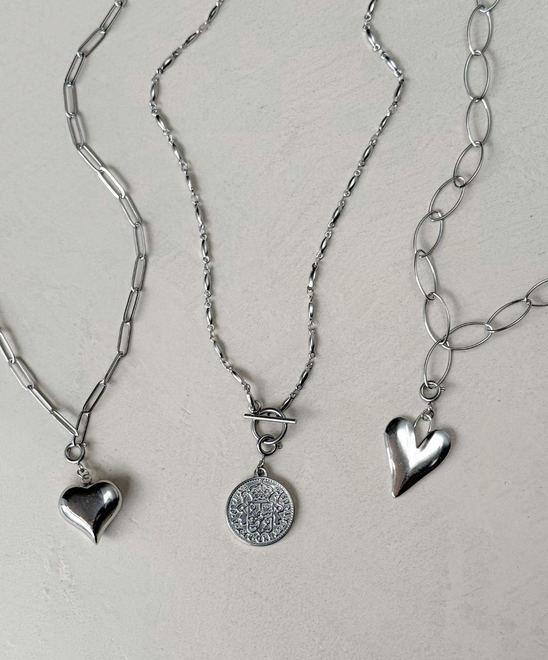 Medium Heart Charm Silver