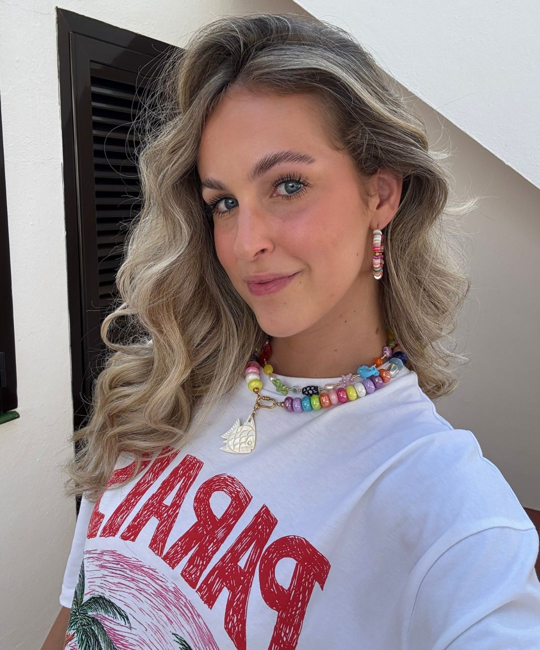 Zomerse dames ketting met kleurrijke kralen