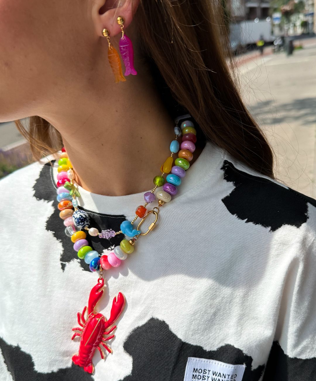 Pesca Earring Pink (1 piece)