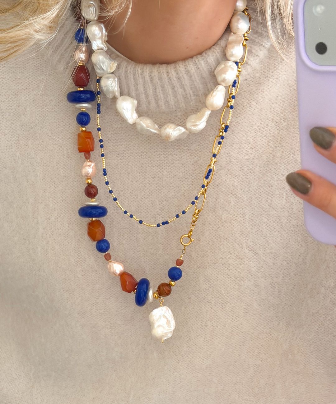 Gouden gelaagde ketting voor dames, handige layered chain om meerdere kettingen te combineren