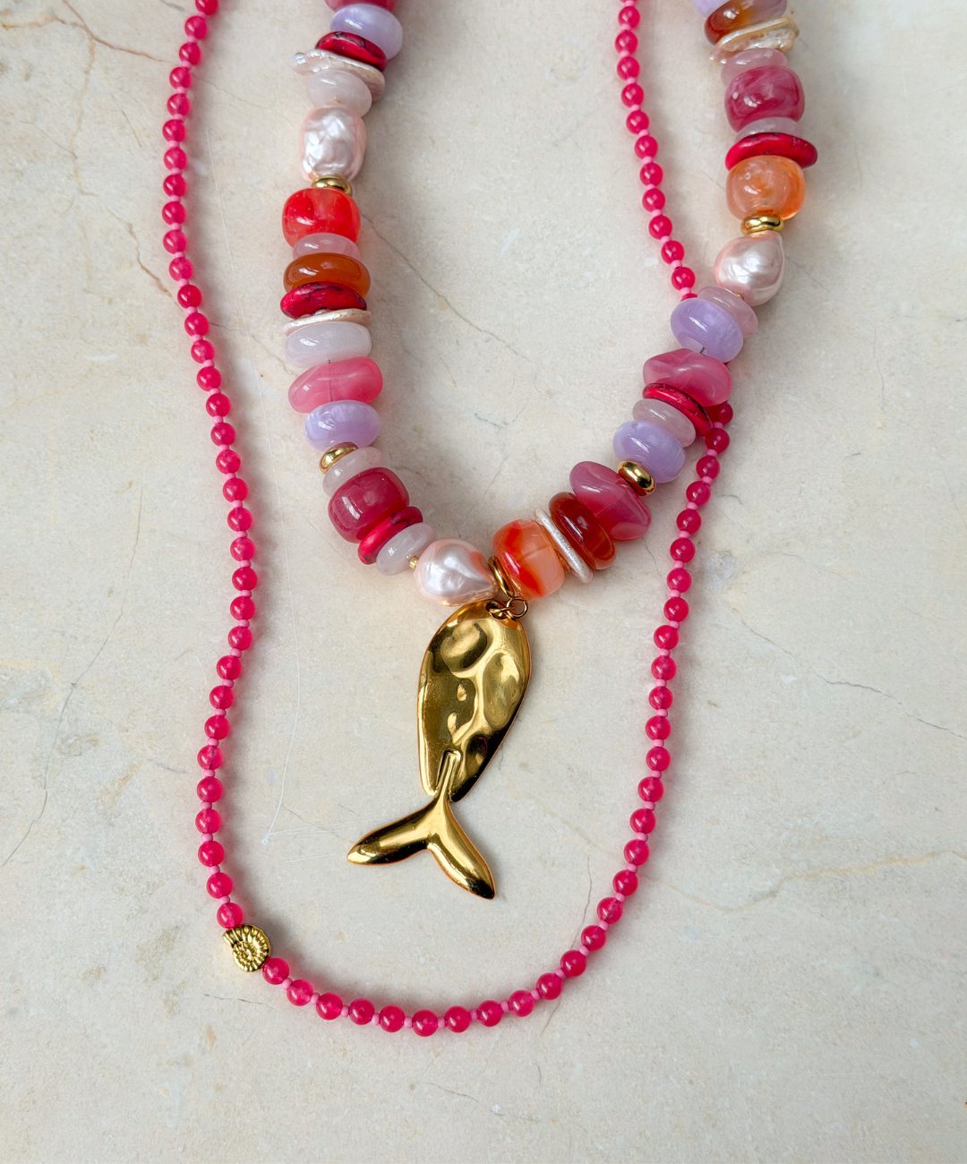 Pink Shell Ketting