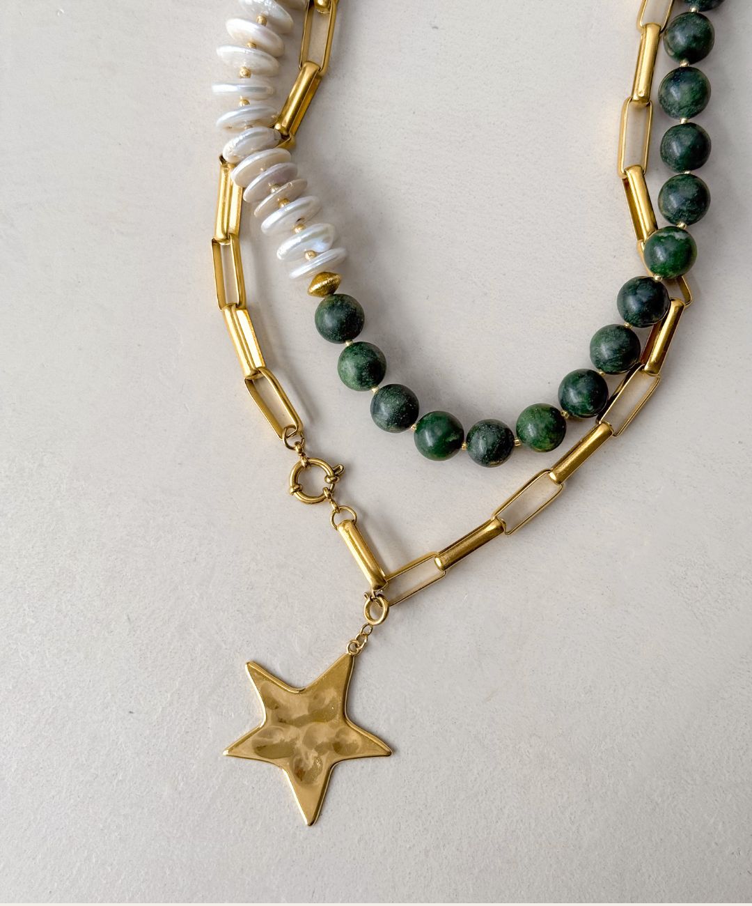 Pistachio Pearl Necklace