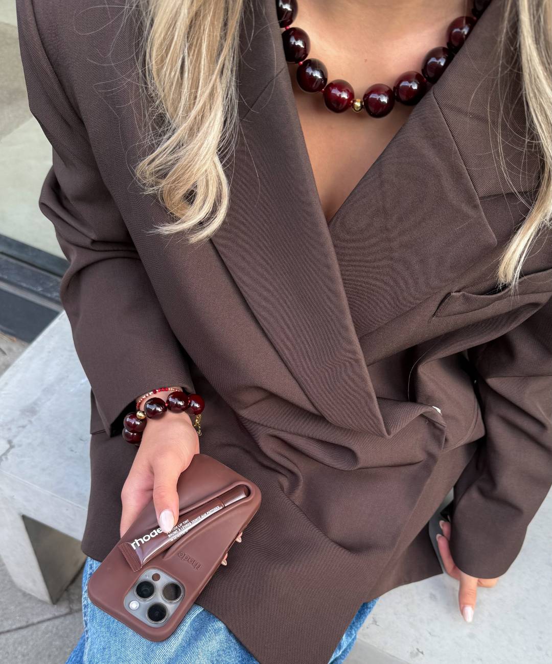 Nova Necklace Burgundy