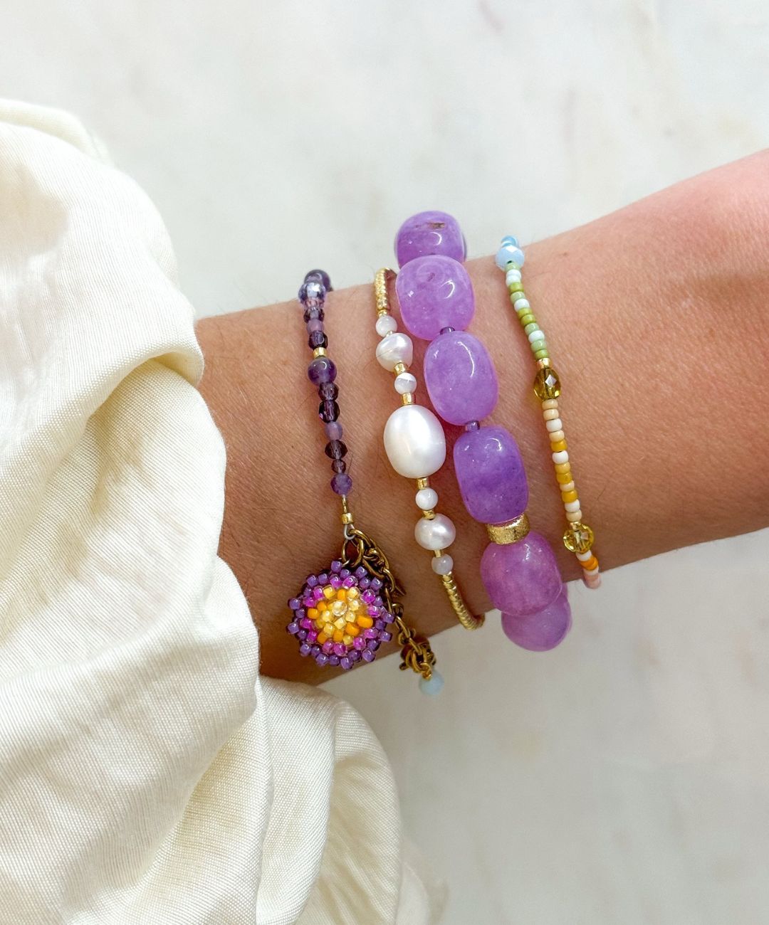 Lilac Stone Armband