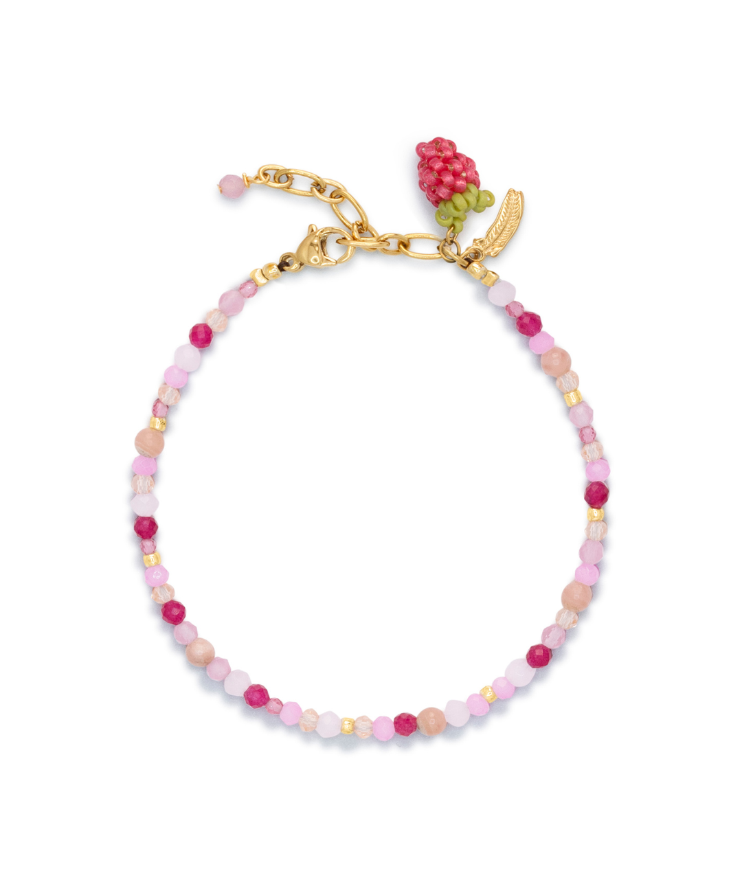 Himbeerrosen-Armband