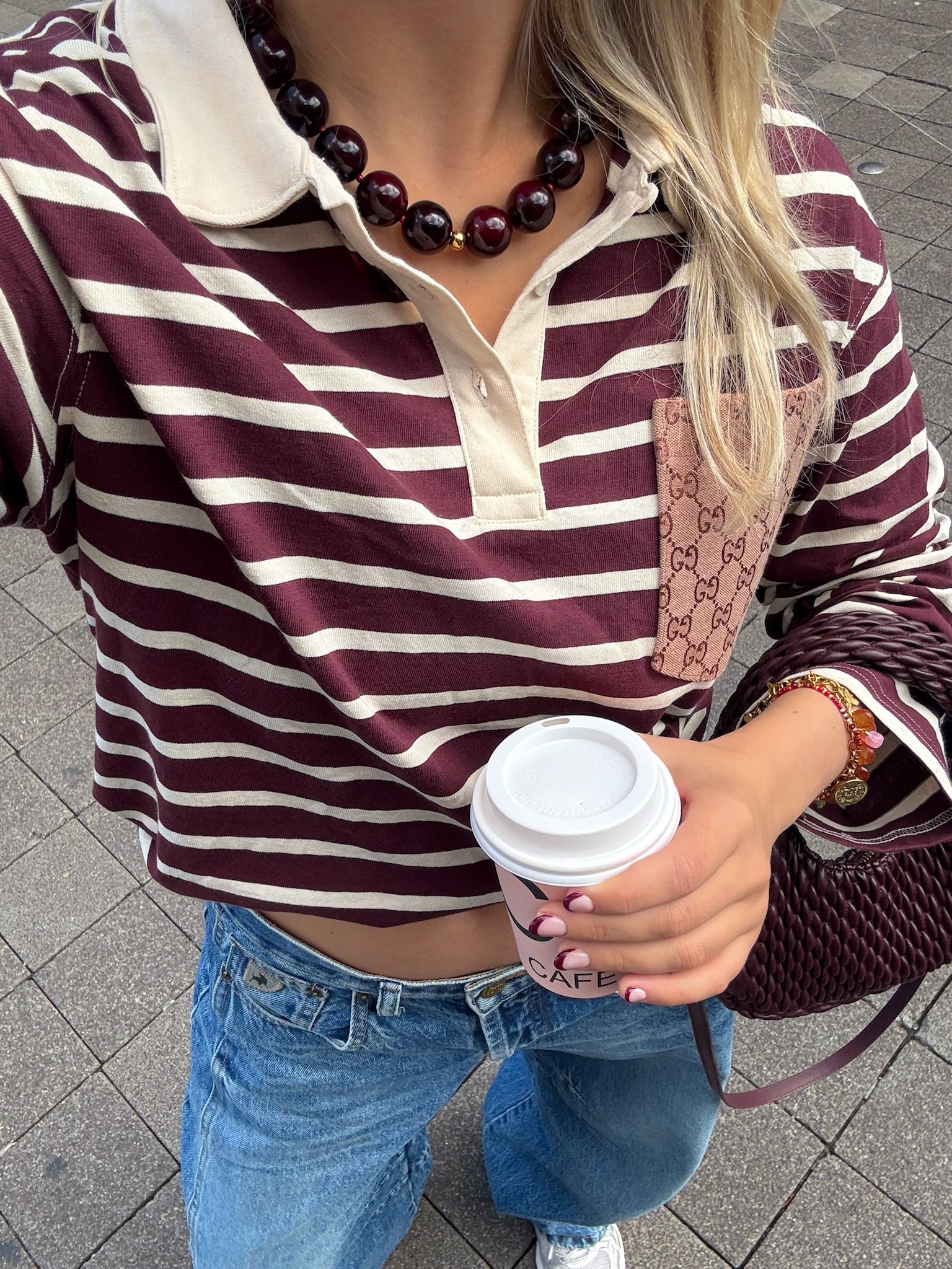 Nova Necklace Burgundy