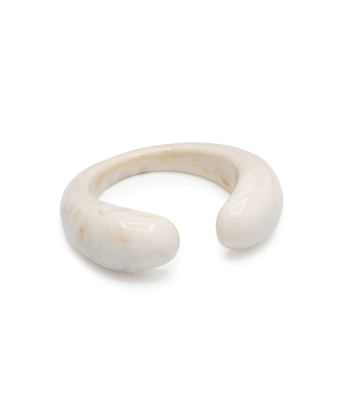 White Open Bangle