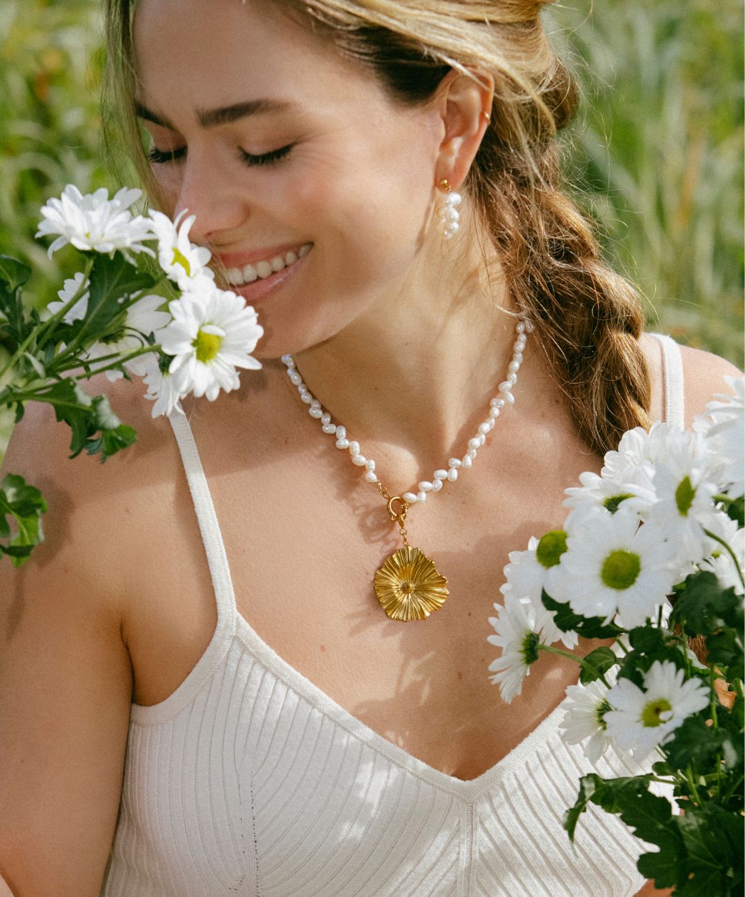 Pearl Petal Necklace