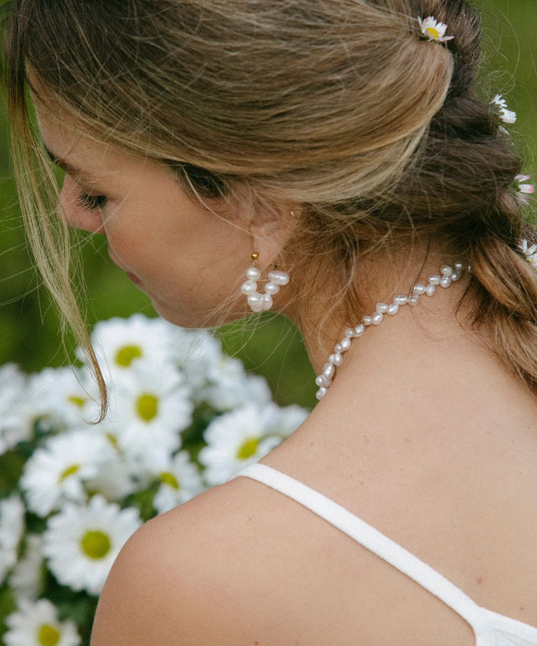 Pearl Petal Earrings