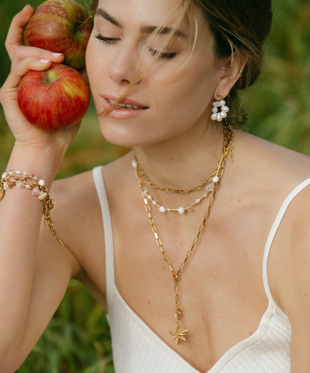 Pearl Petal Earrings