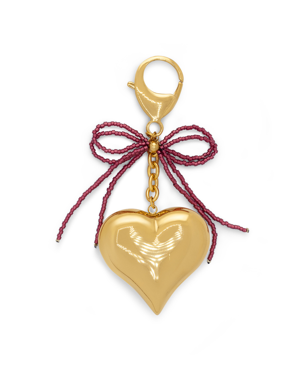 Bow Love Bag Charm Red