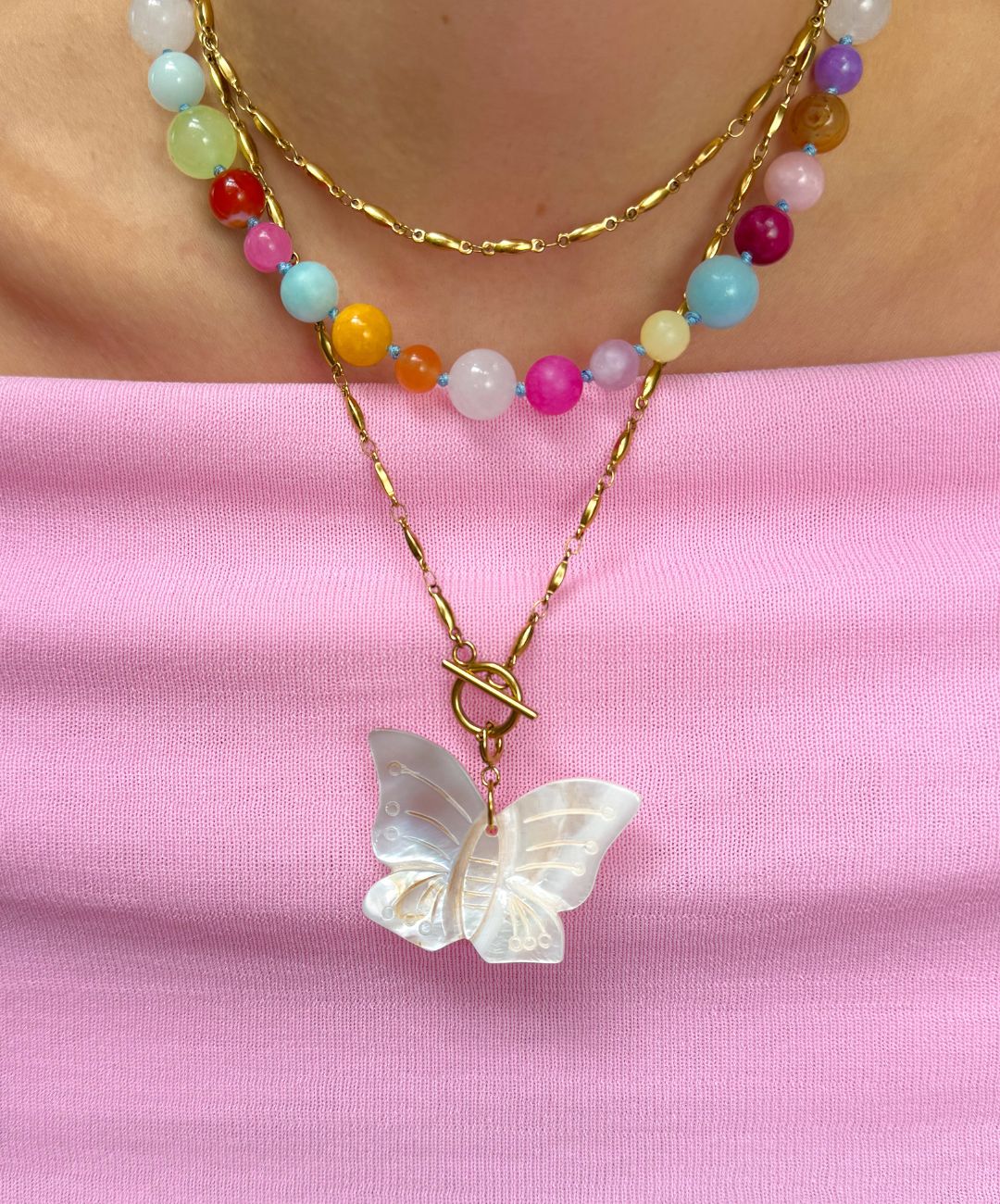 Shell Butterfly Charm
