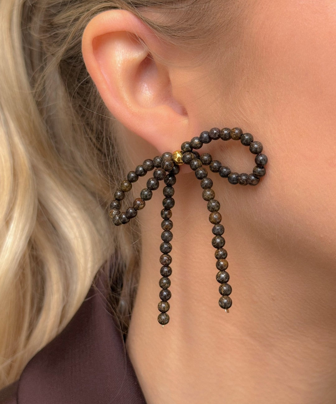 Bows of Joy Earrings Brown