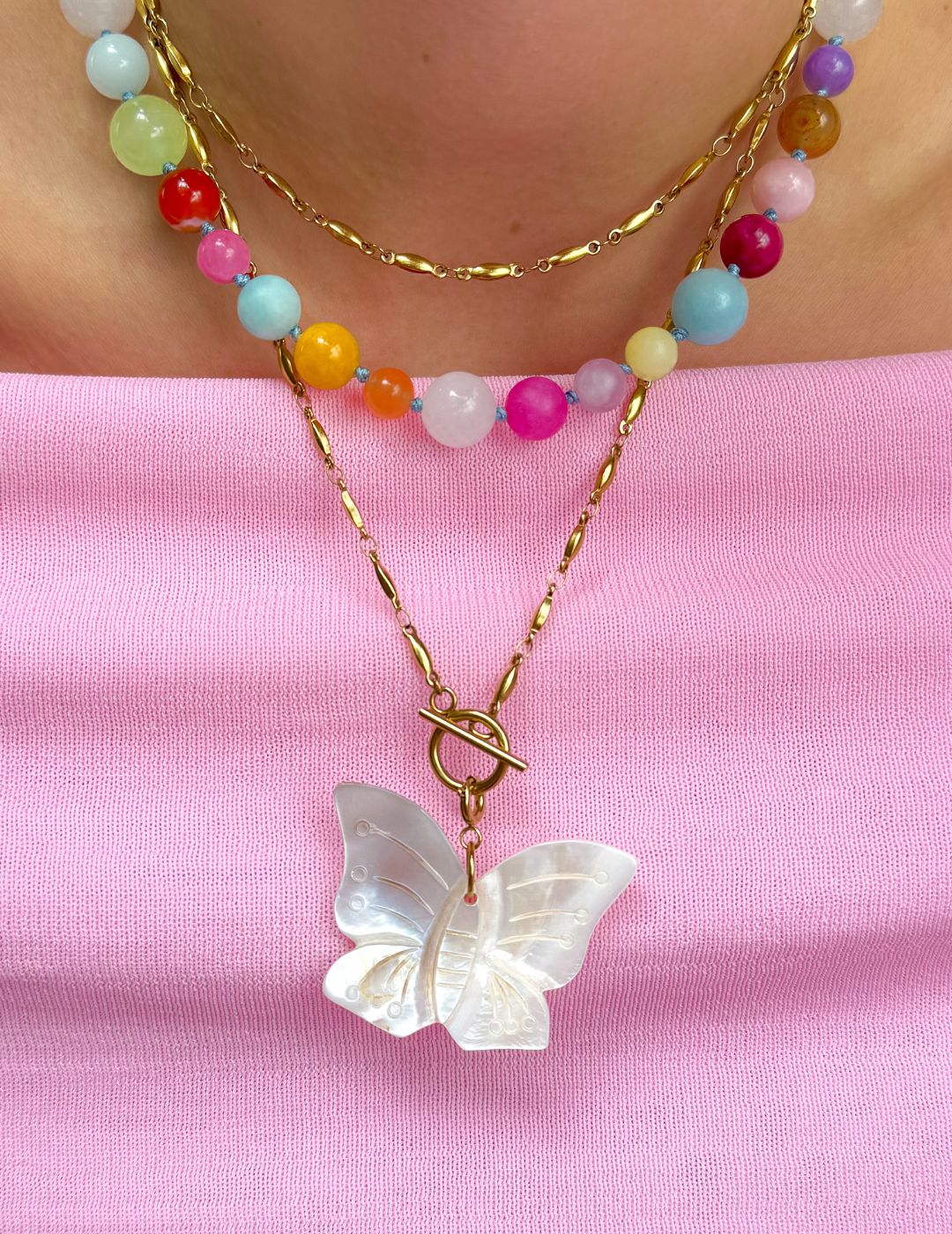 Shell Butterfly Charm