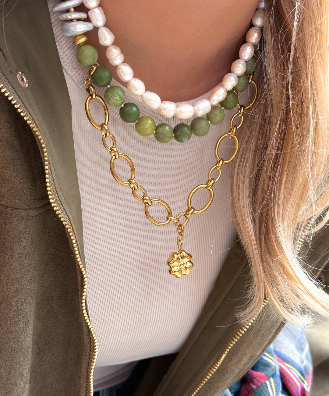 Cloudy Pearl Ketting