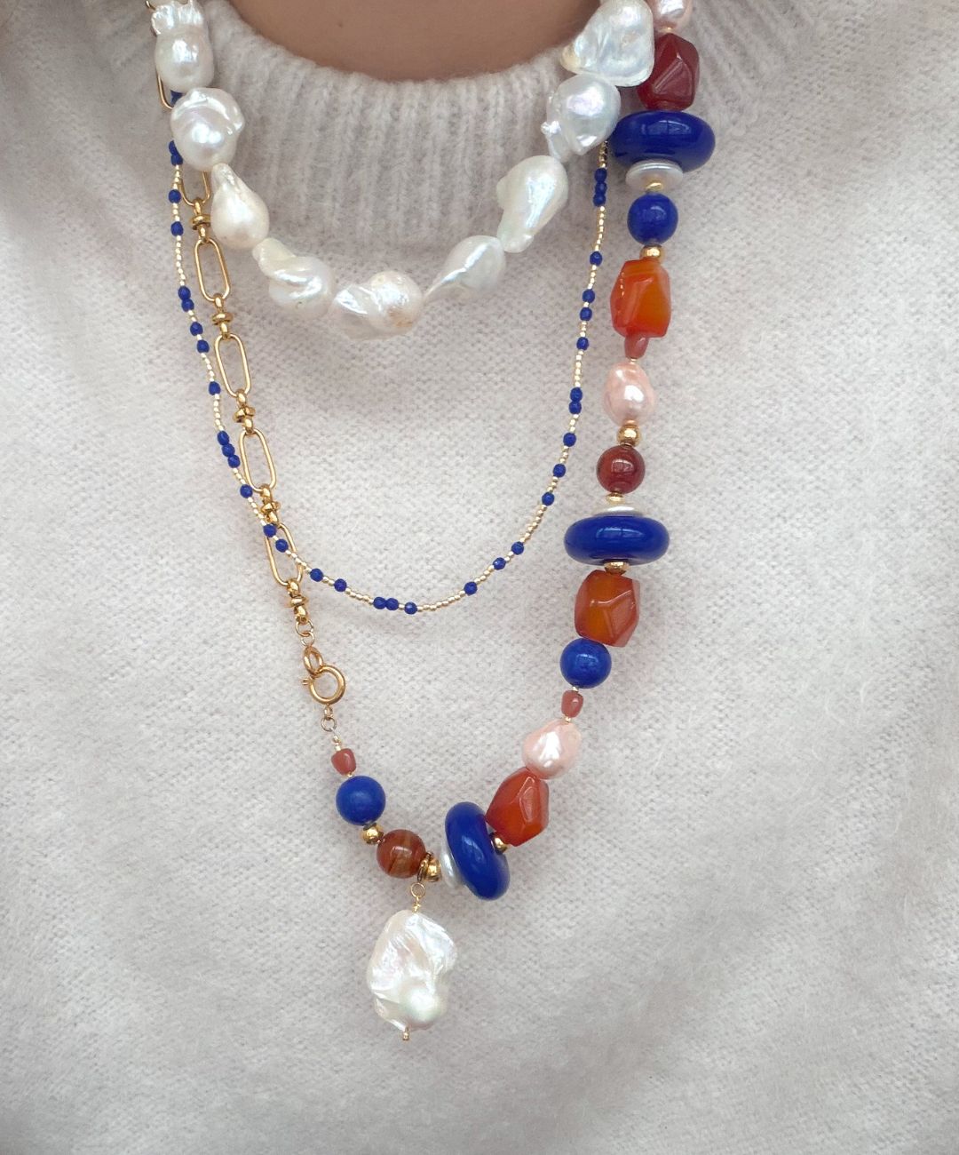 Gouden gelaagde ketting voor dames, handige layered chain om meerdere kettingen te combineren