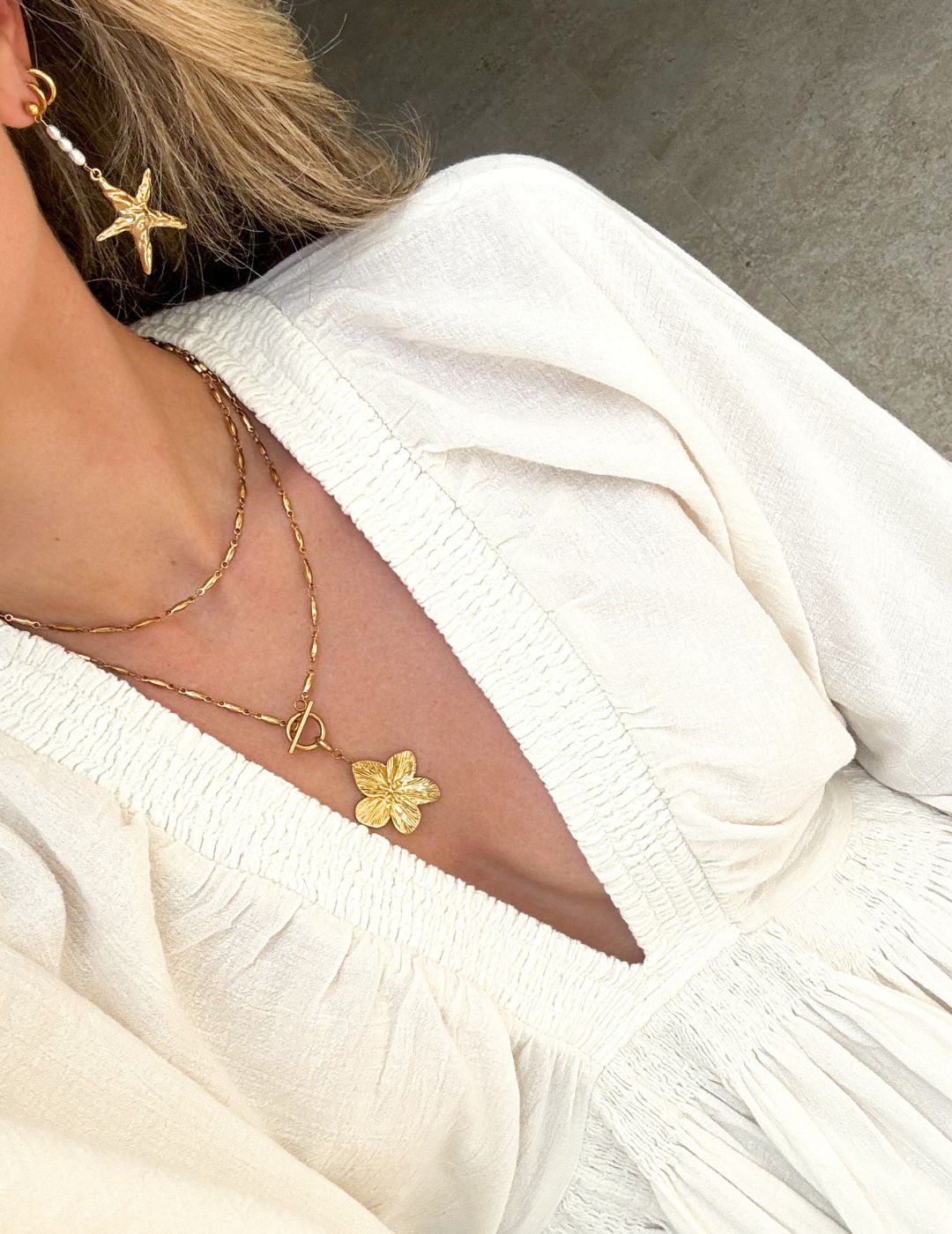 Golden Flower Necklace