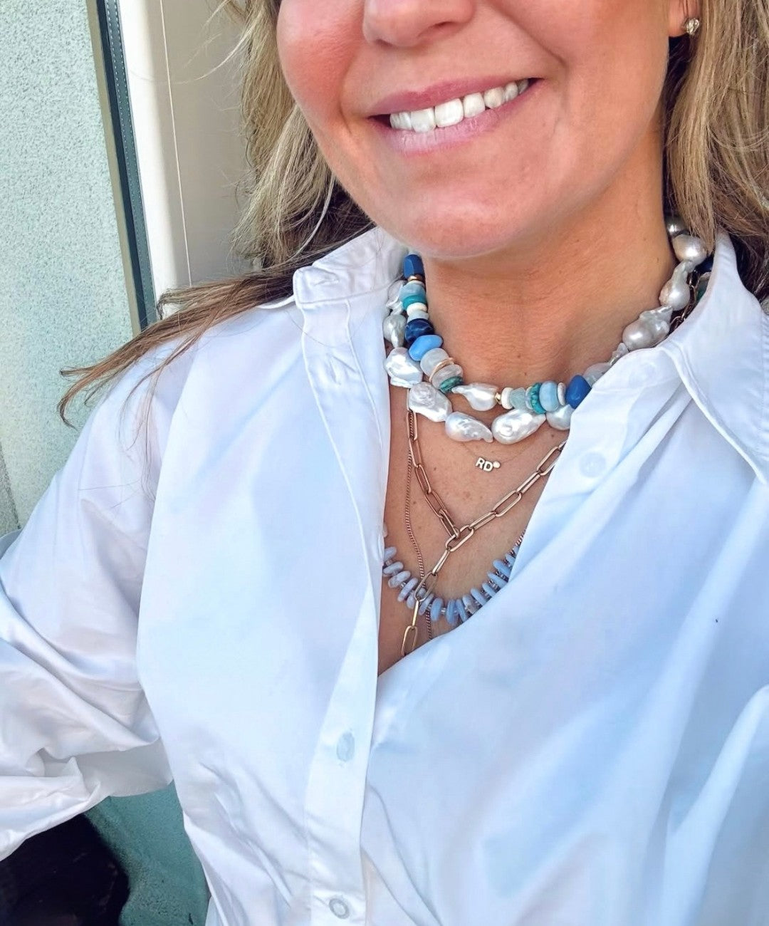 Living Root Necklace Blue