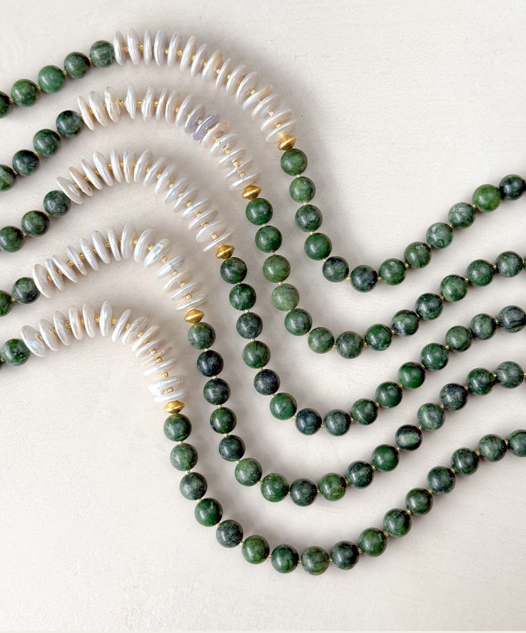 Pistachio Pearl Necklace