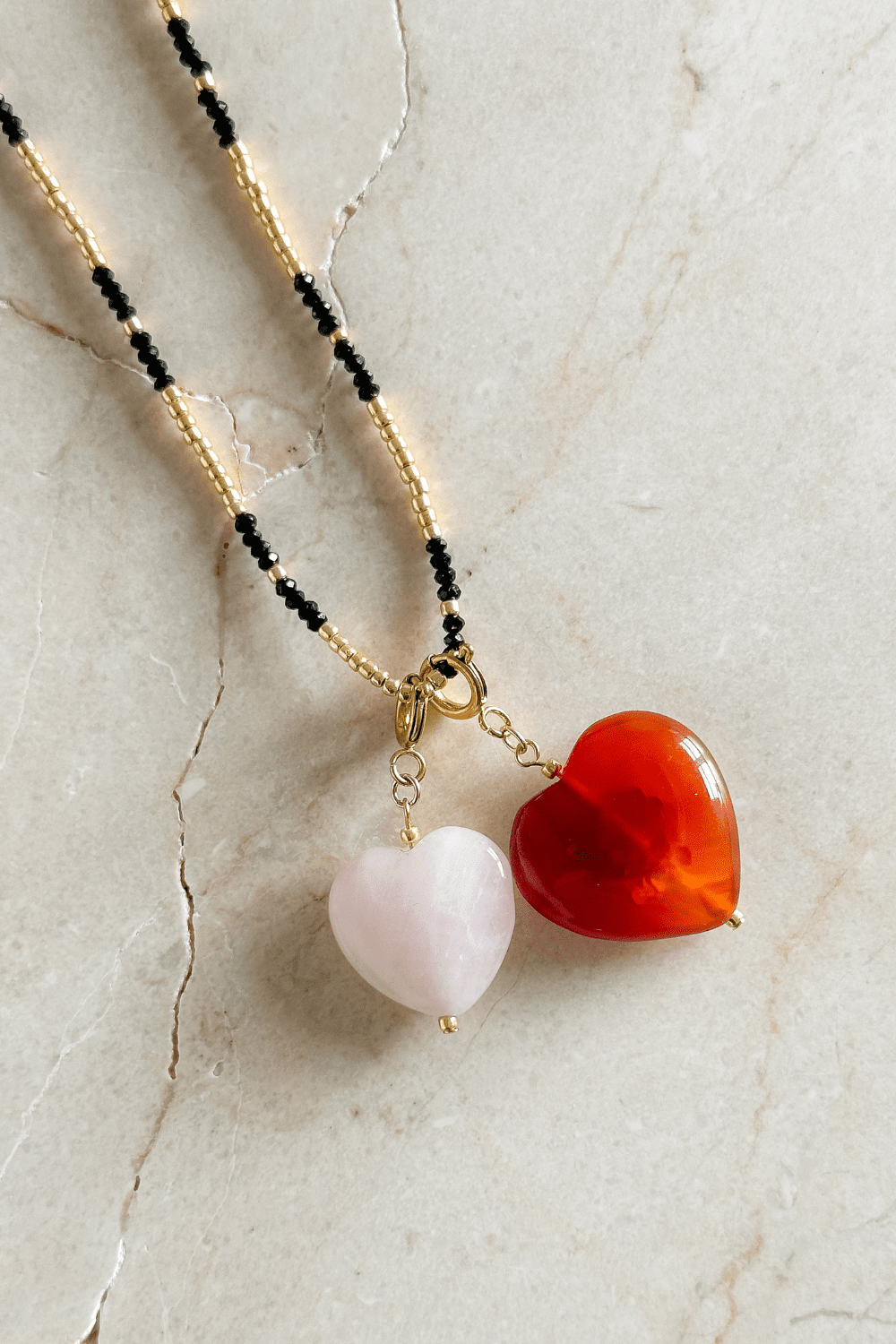 Small Rose Quartz Heart Charm