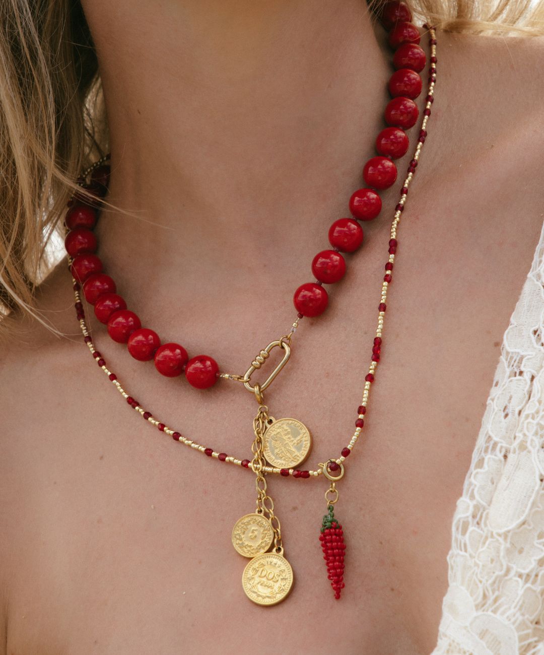 Red Bold Necklace