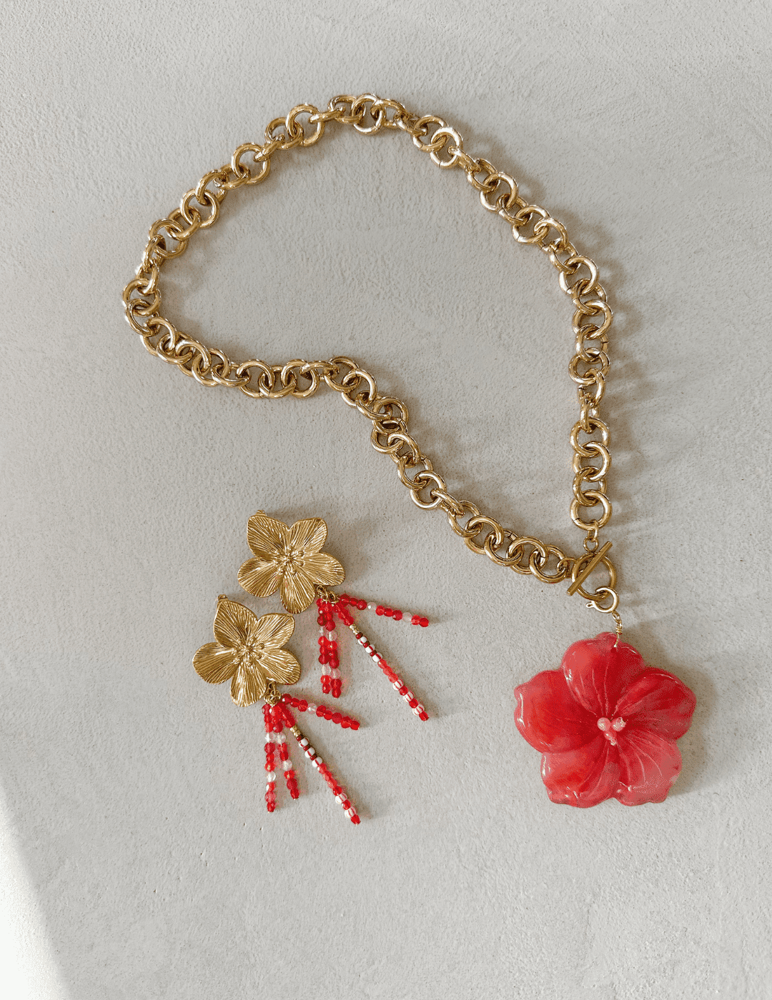 Aloha Flower Charm Red