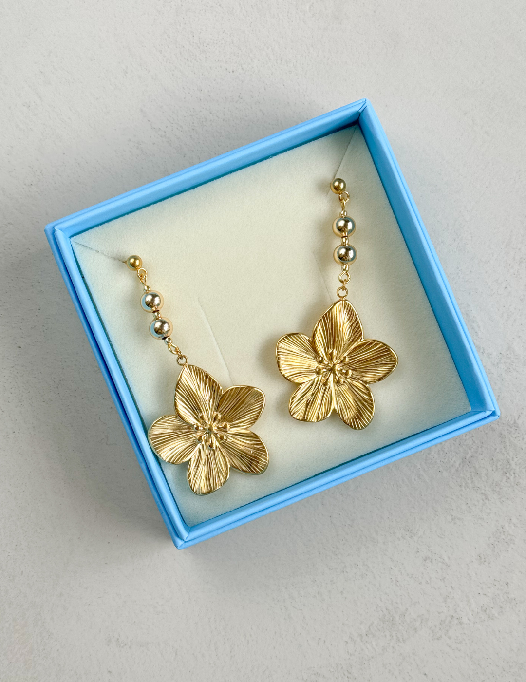 Golden Flower Earrings