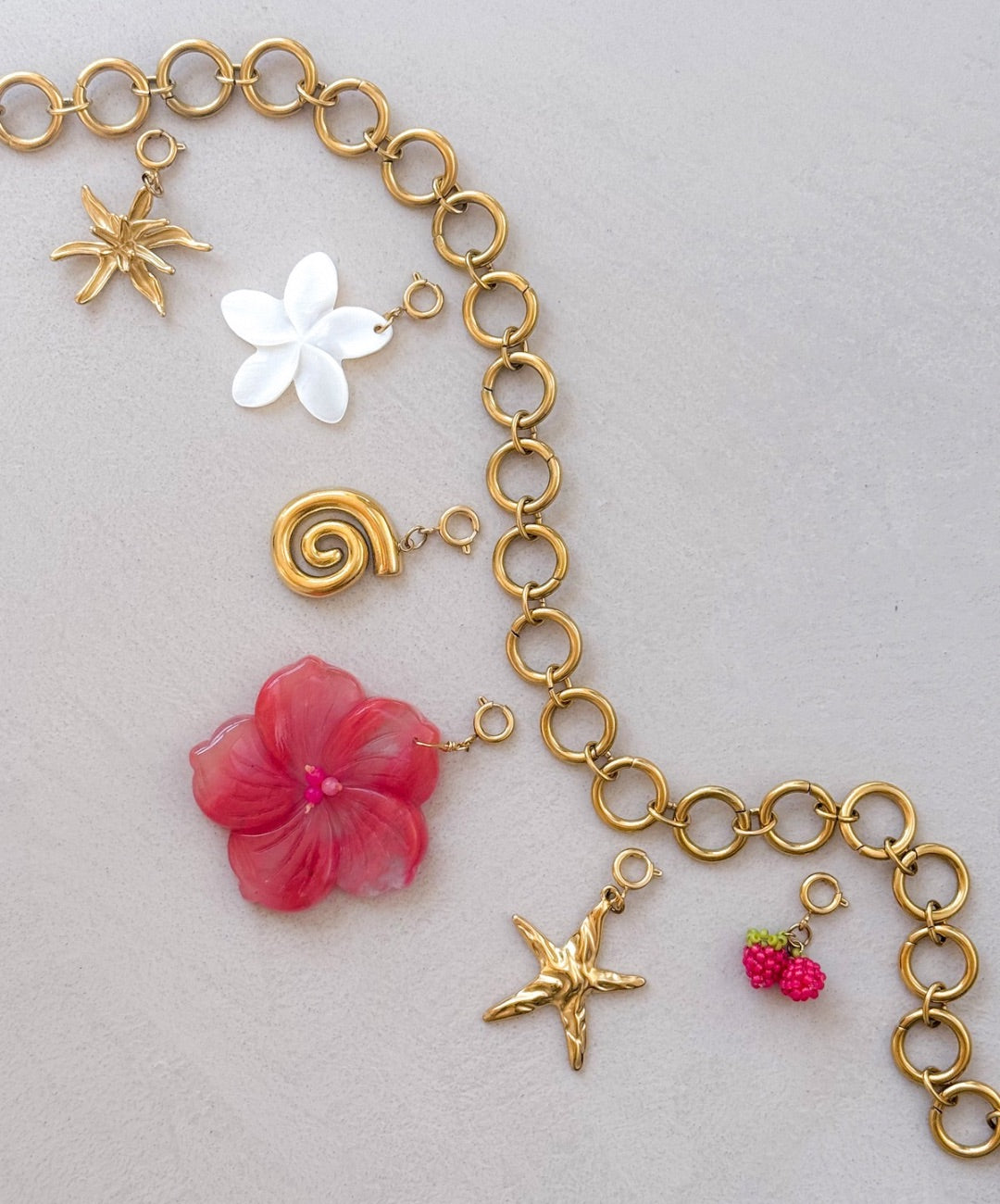 Aloha Flower Charm Red