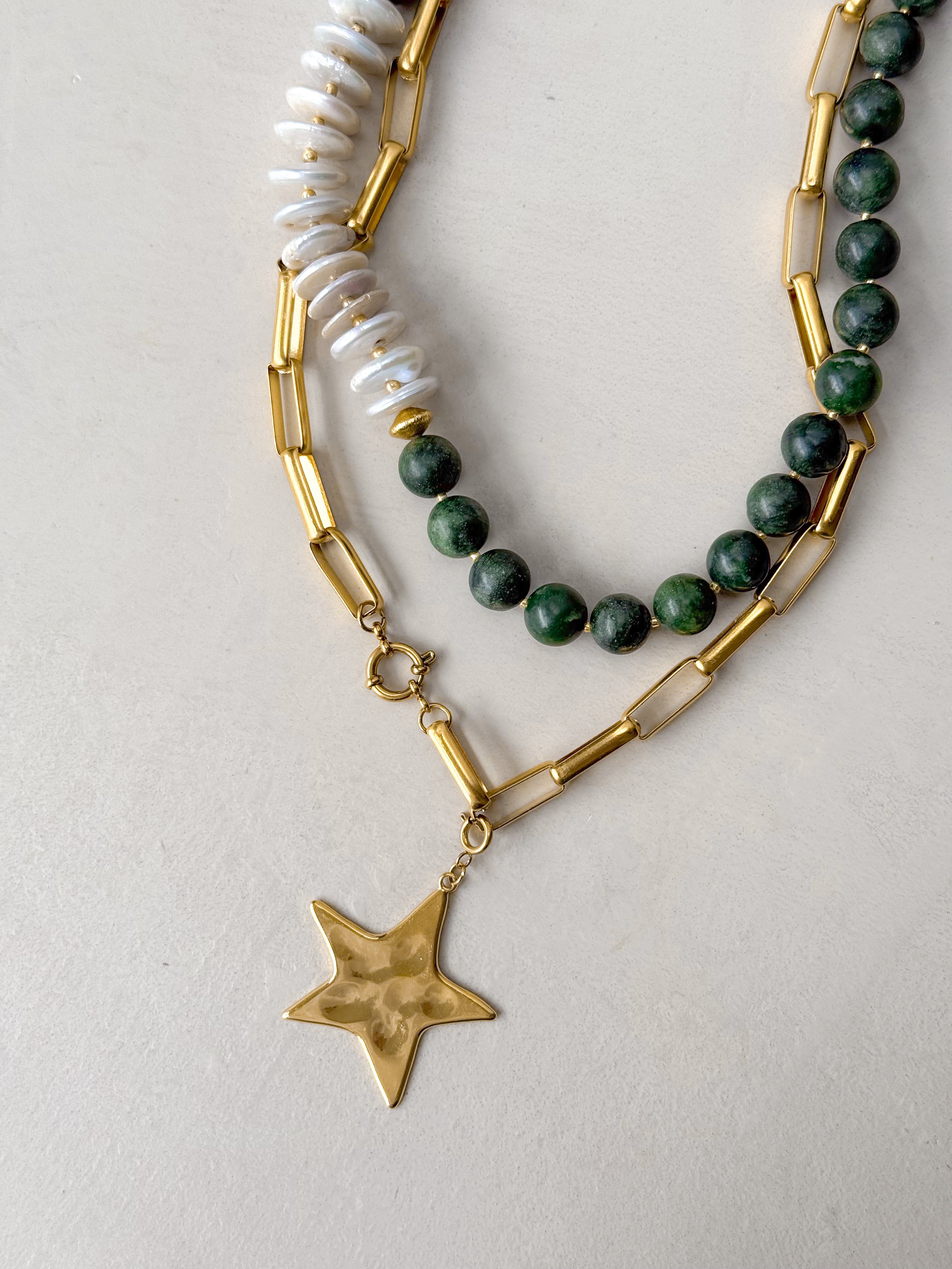 Pistachio Pearl Necklace