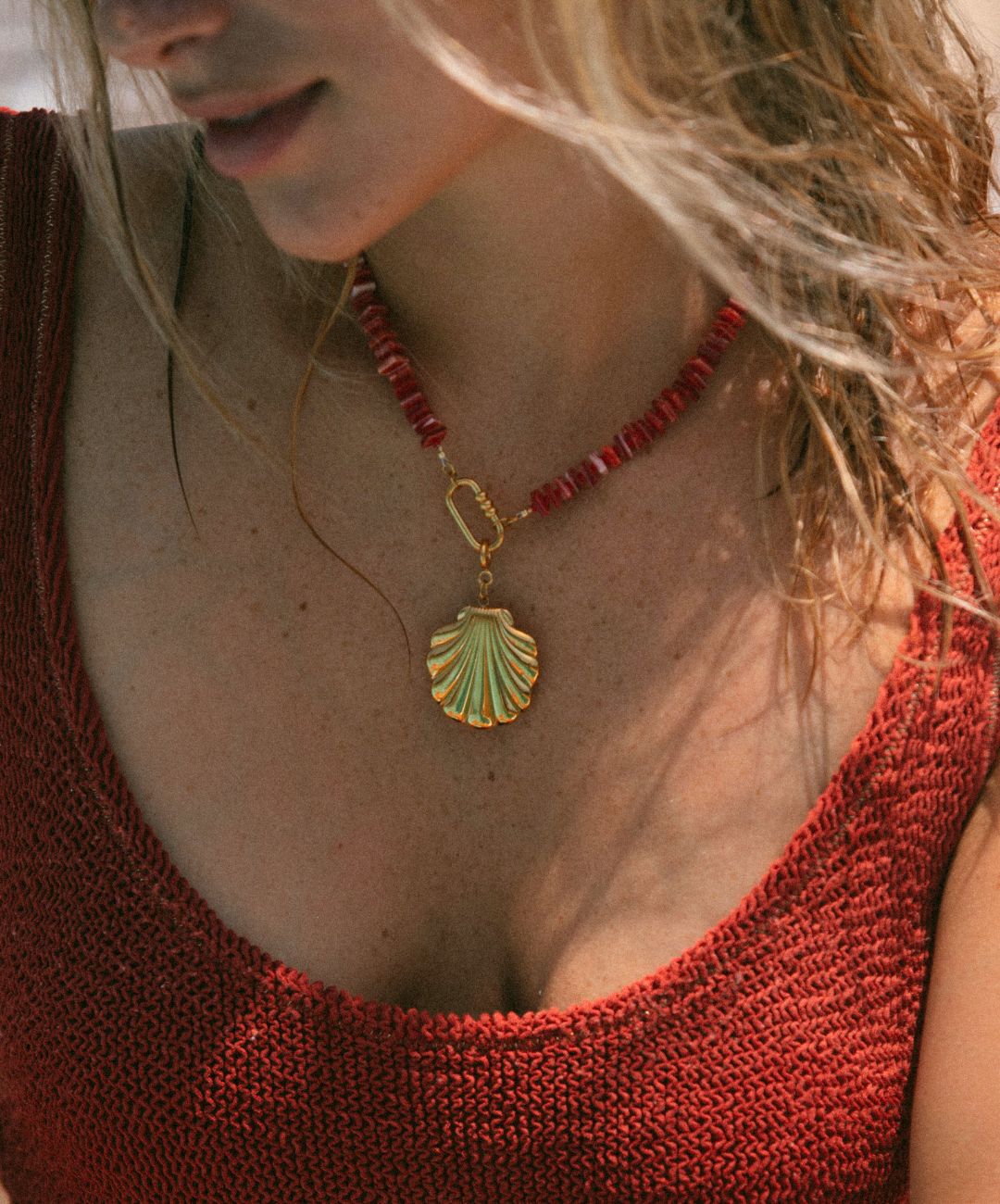 Golden Scallop Charm