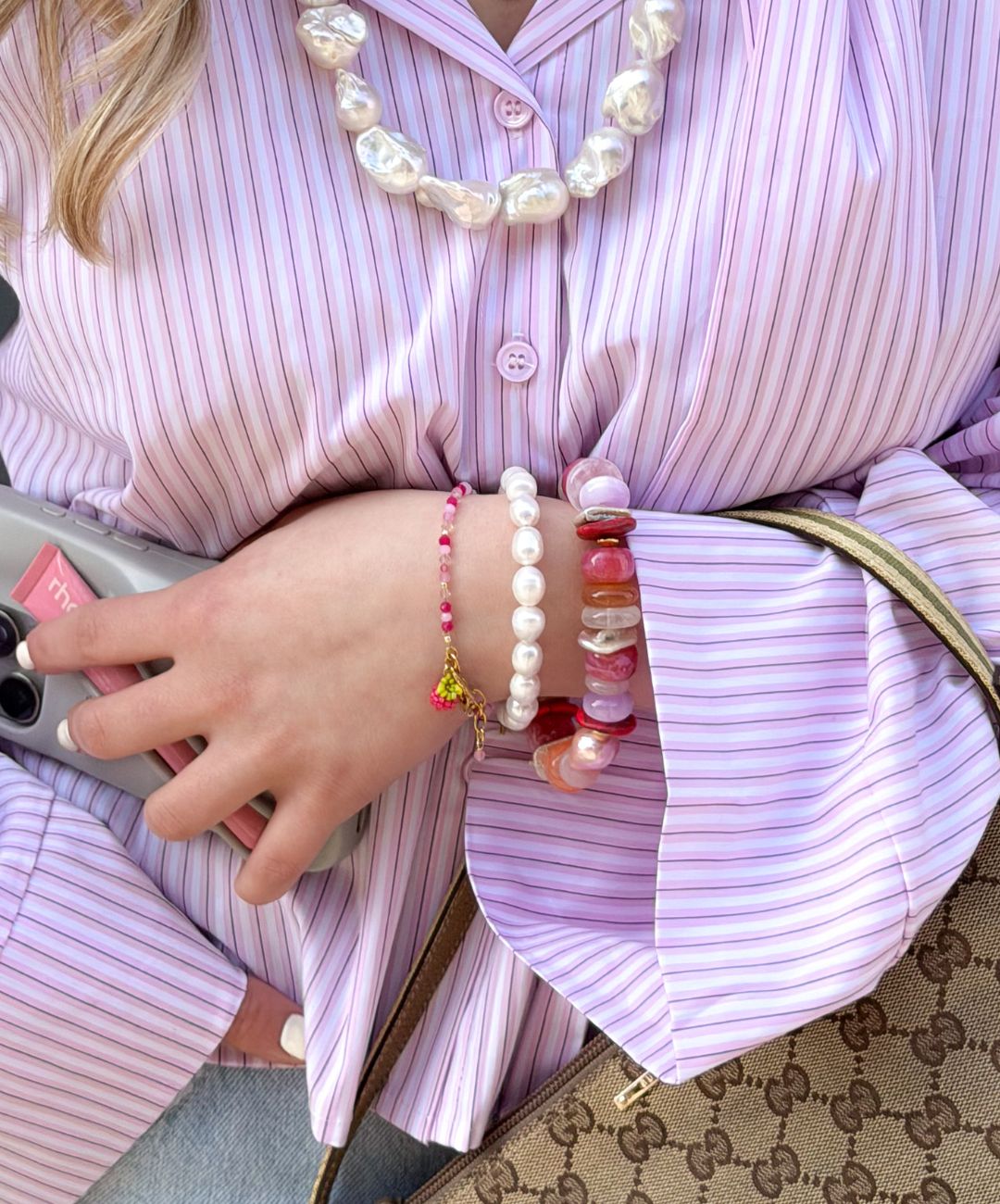 Cloudy Pearl Armband