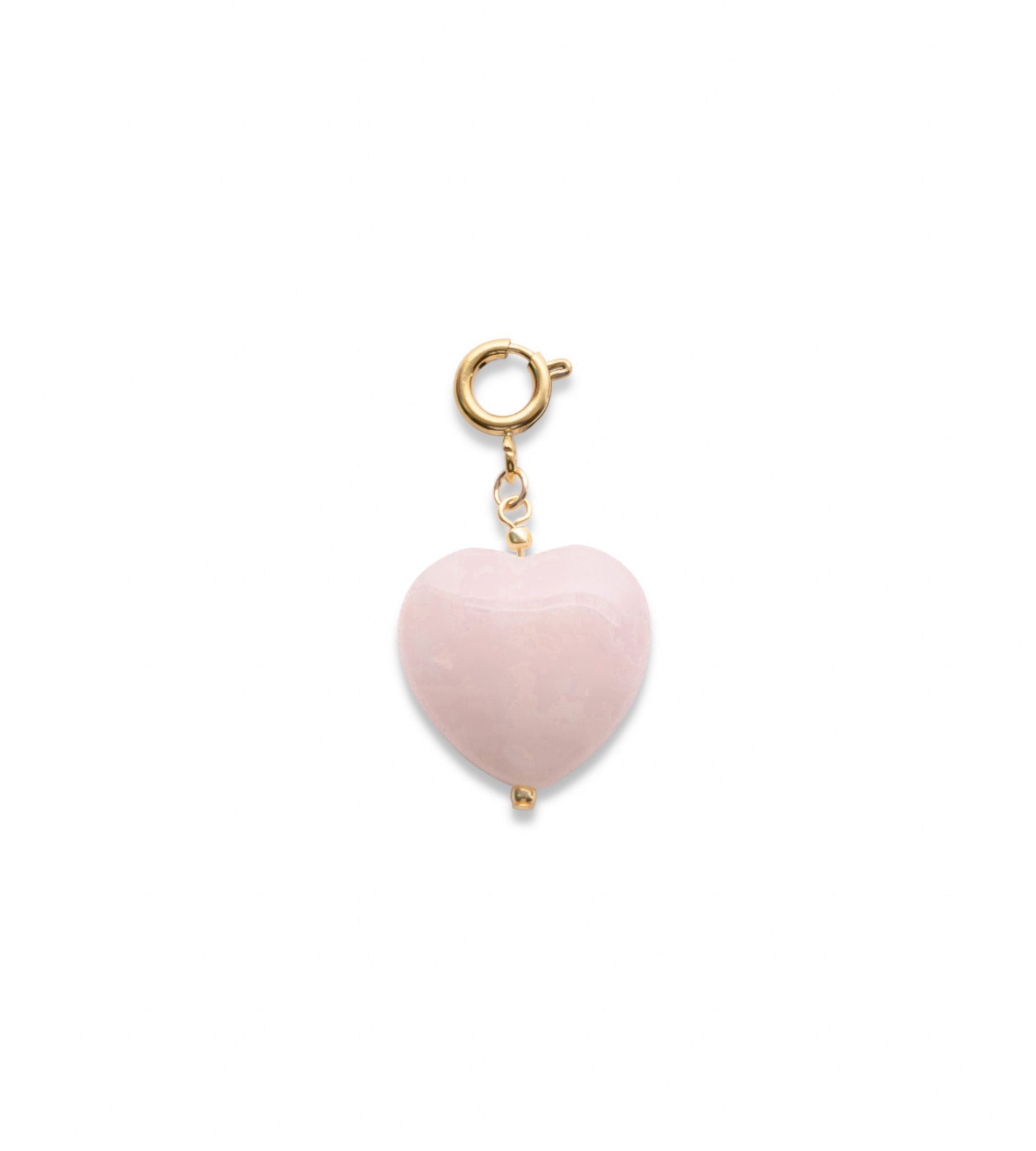 Small Rose Quartz Heart Charm