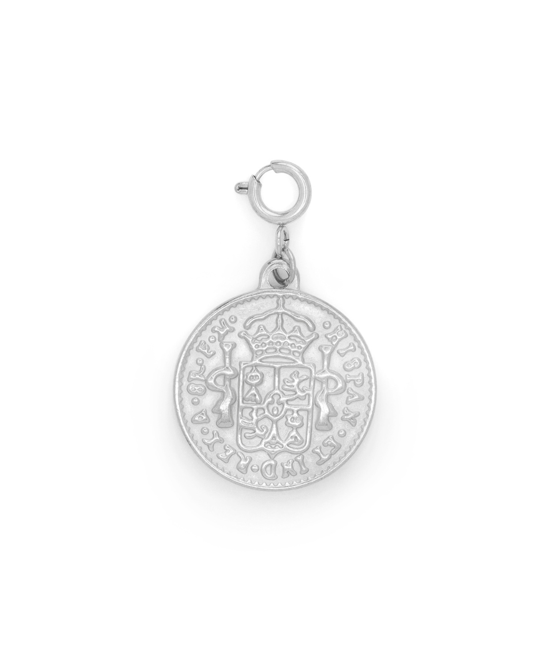 Baroque Coin Charm Silver