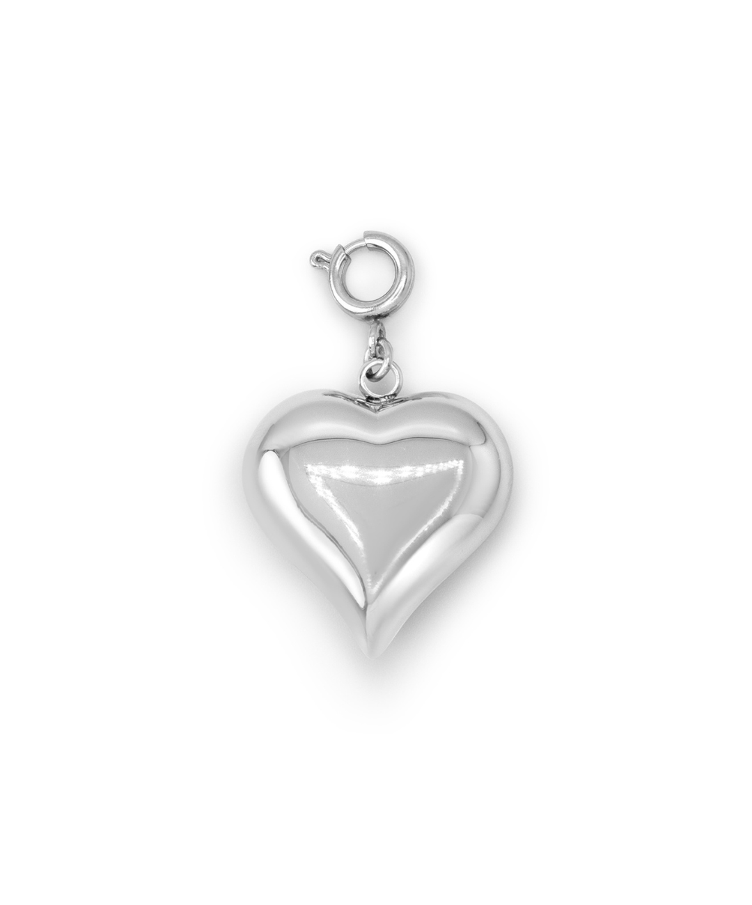 Medium Heart Charm Silver