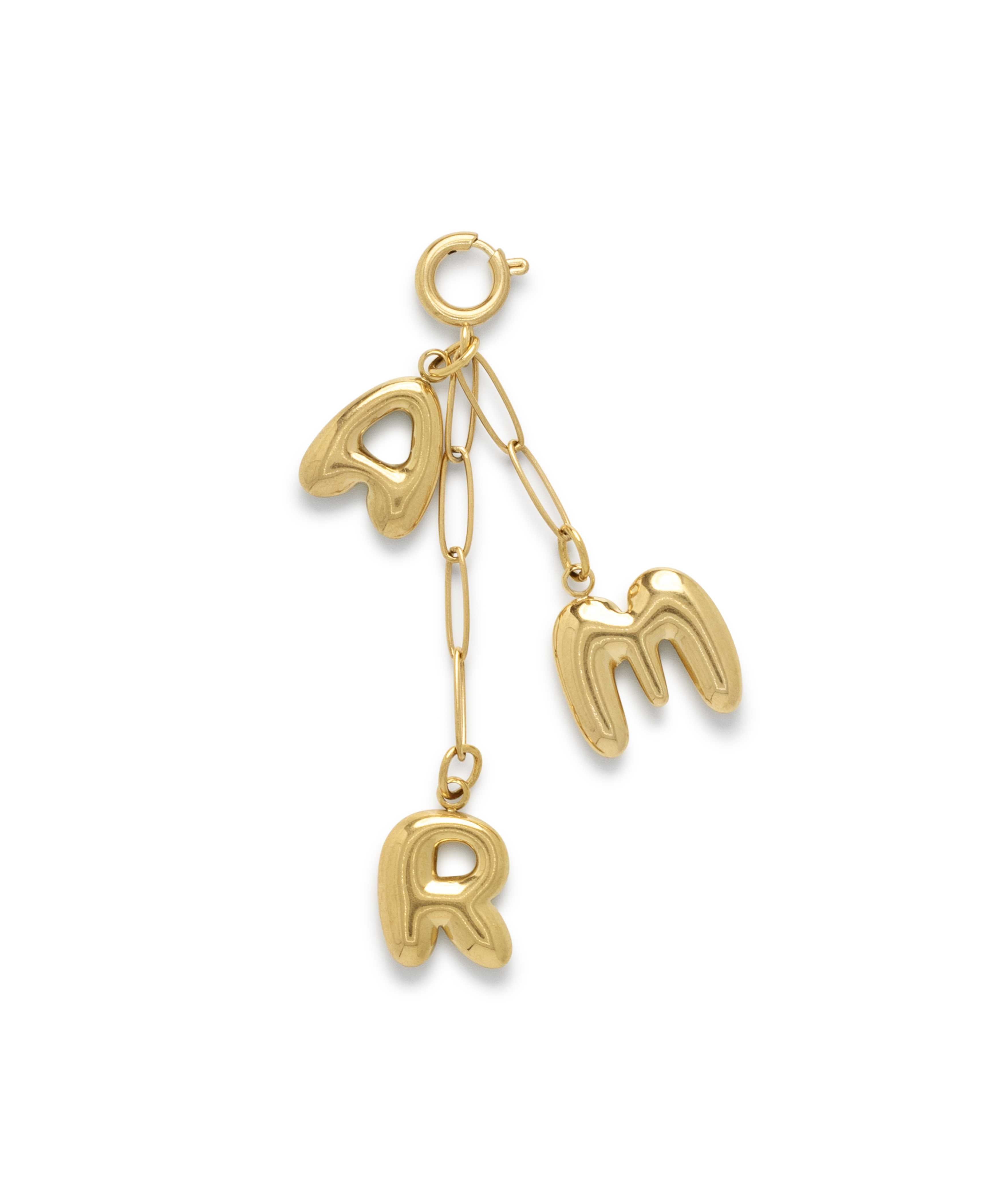 Stacked Bubble Letters Charm