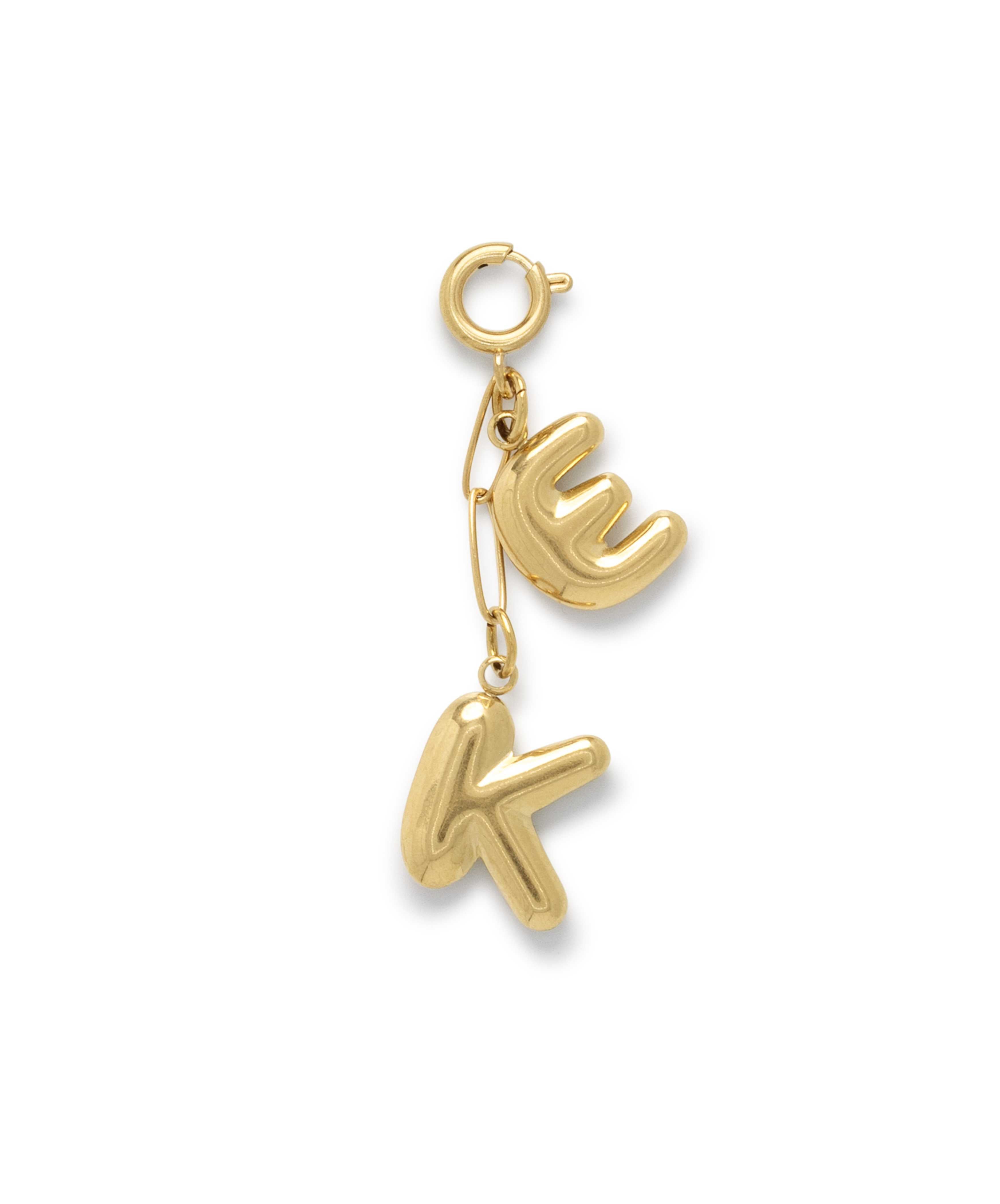 Stacked Bubble Letters Charm