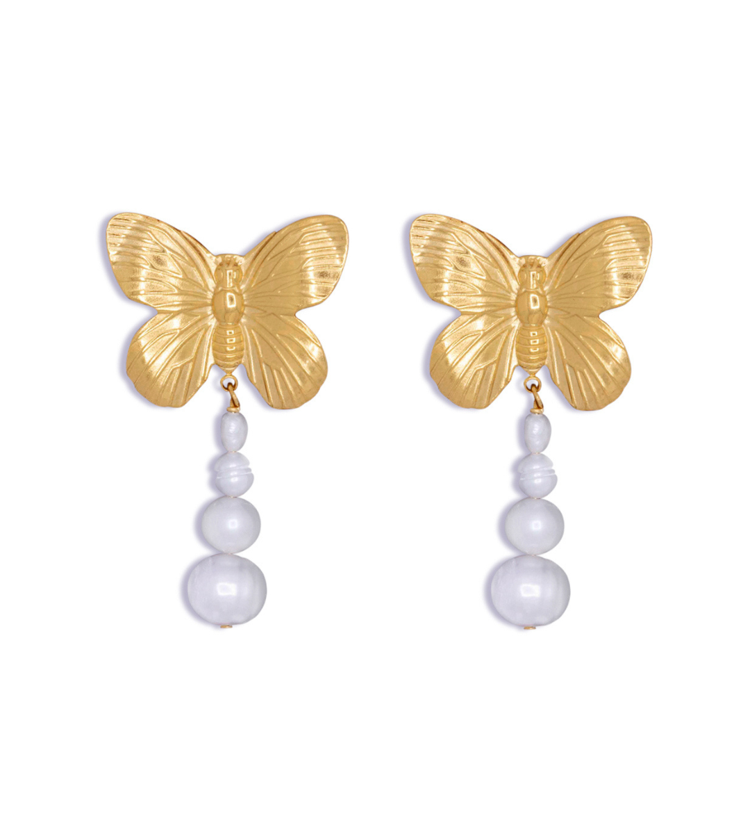 Butterfly Pearl Earrings