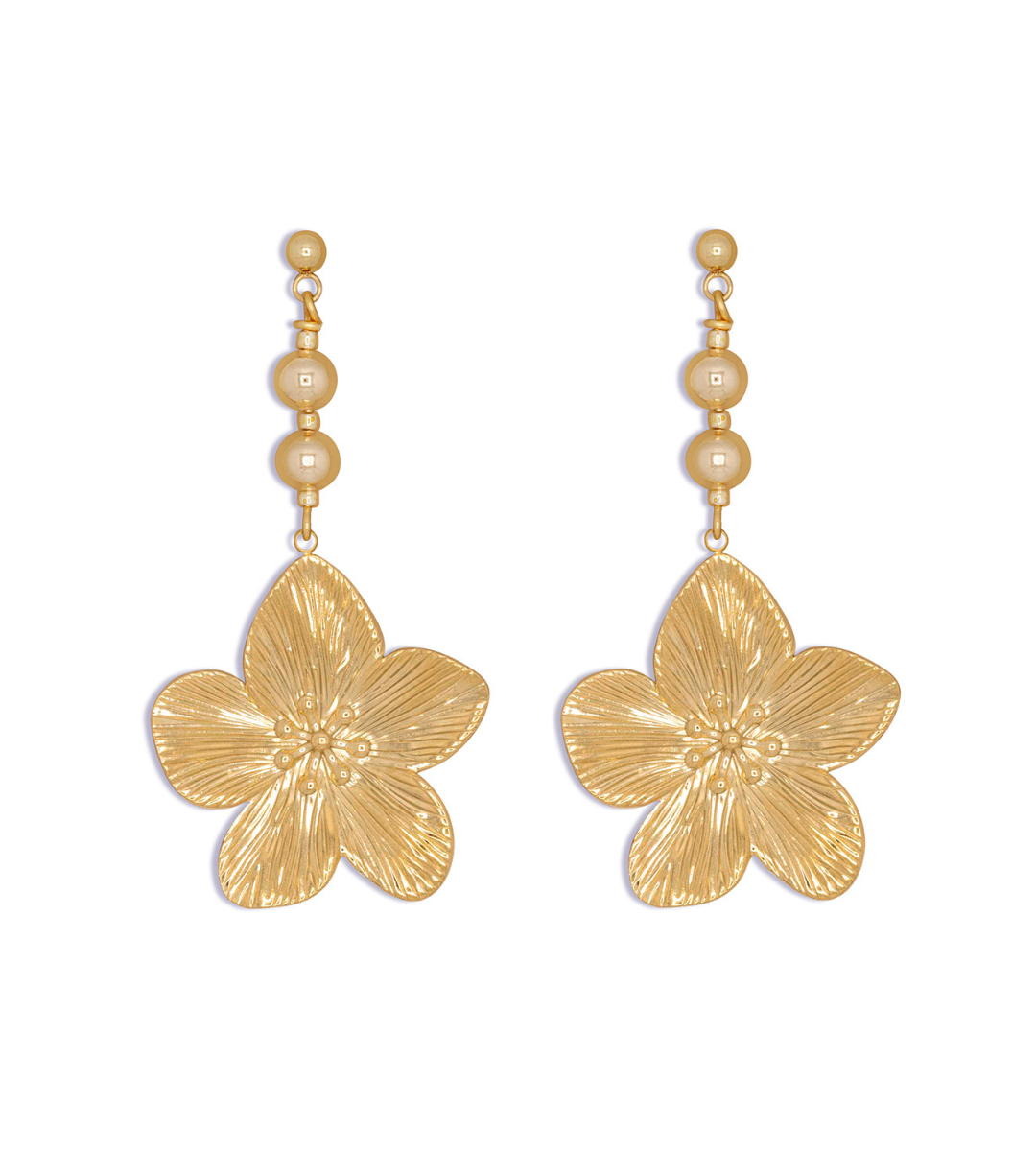 Golden Flower Earrings