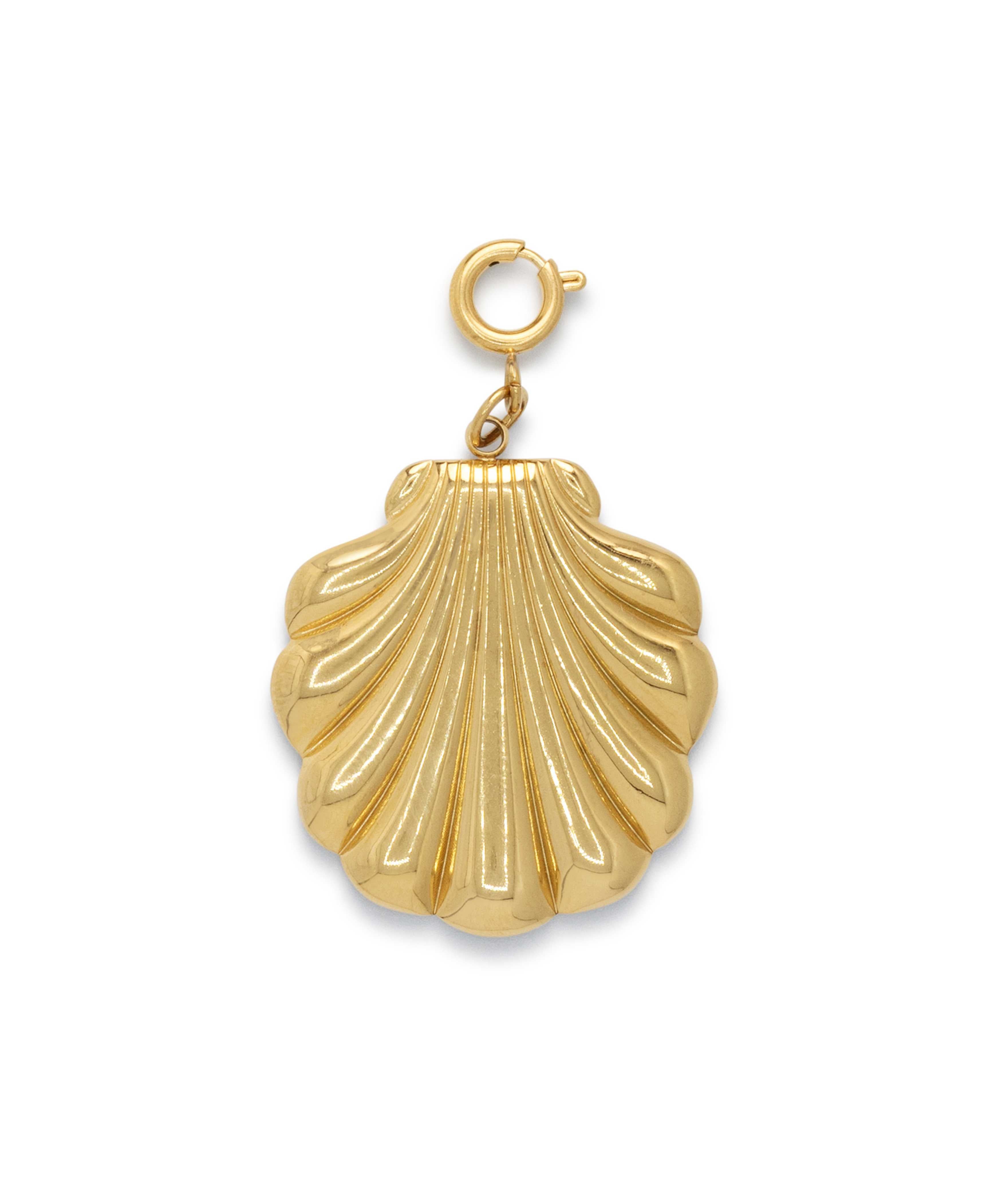 Golden Scallop Charm