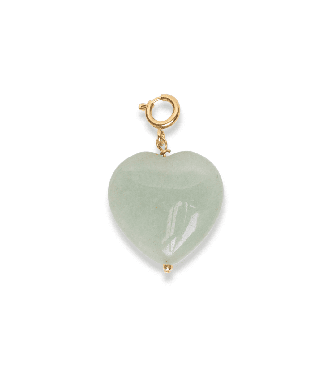 Green Aventurine Heart Charm