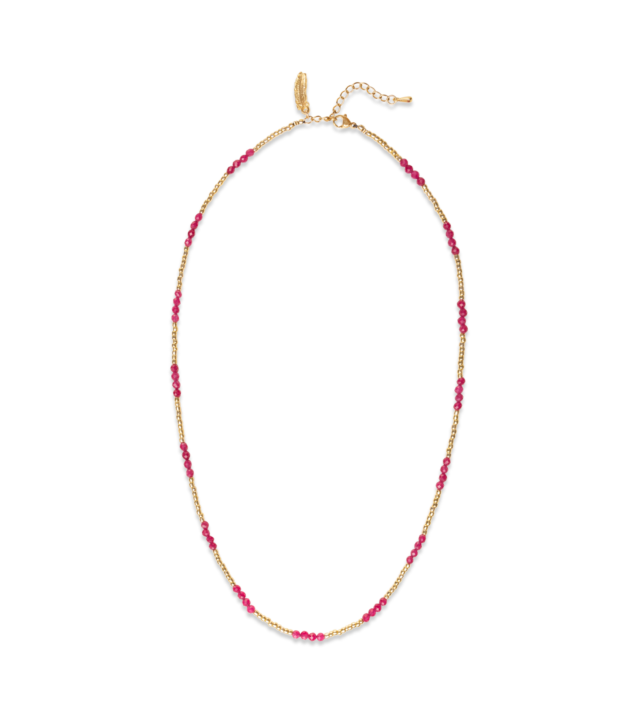 Longing For You Pink Necklace Gold