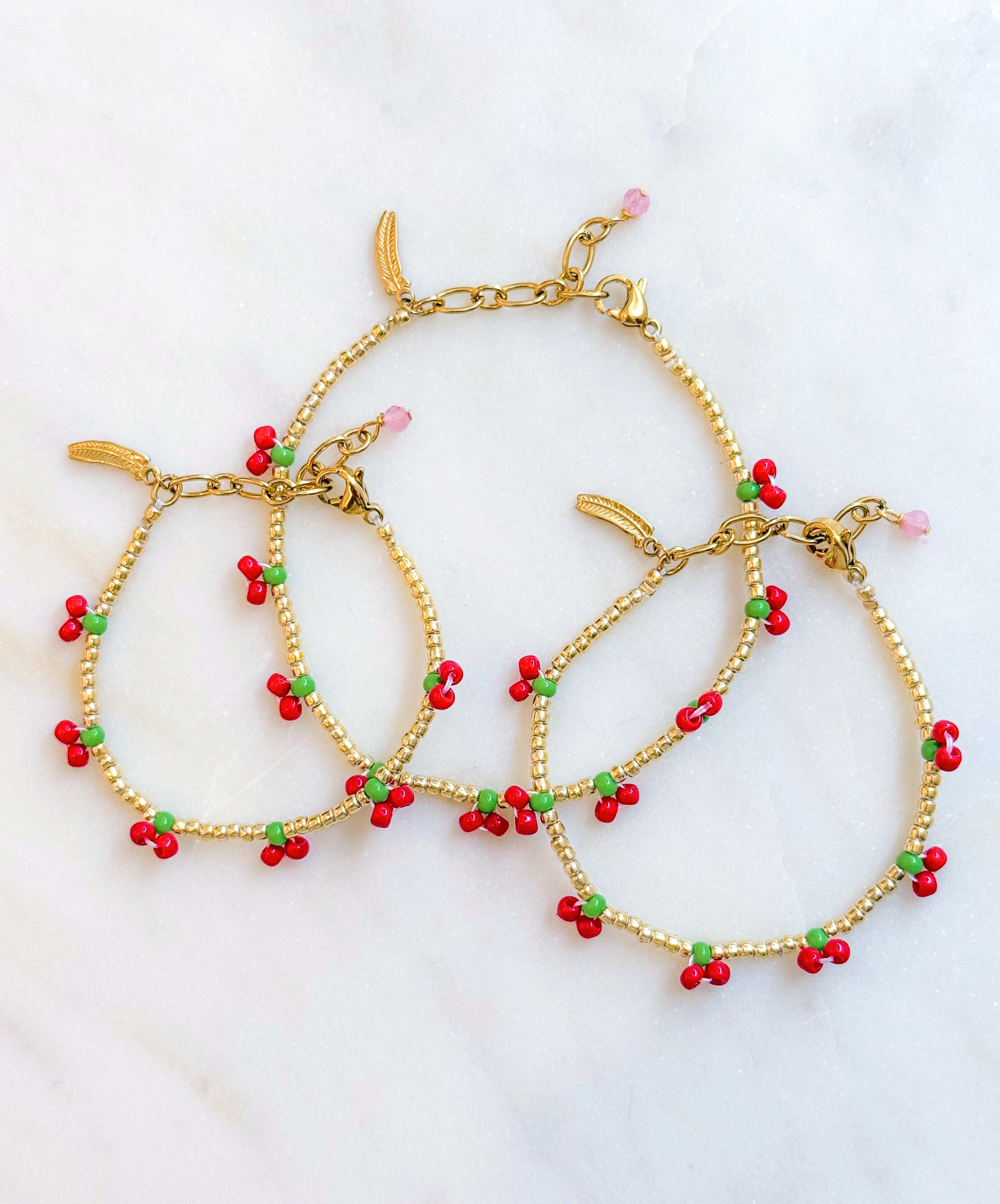 Little Cherry Mom & 2 Mini's Set