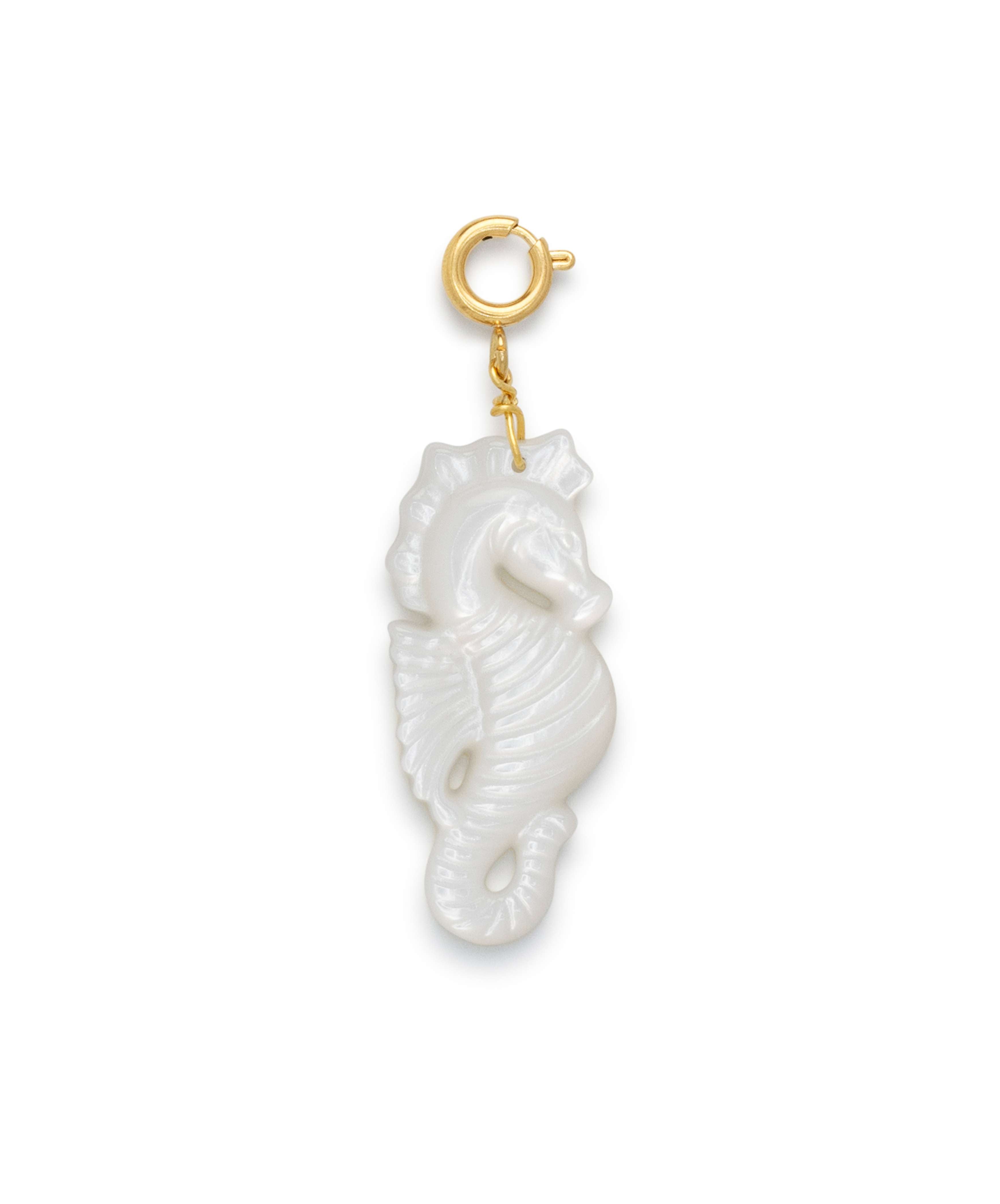 Shell Seahorse Charm
