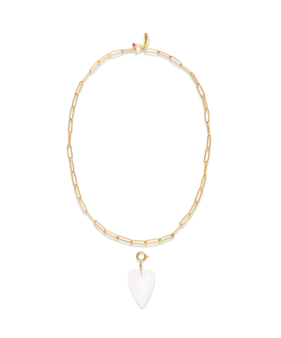 White Heart Necklace